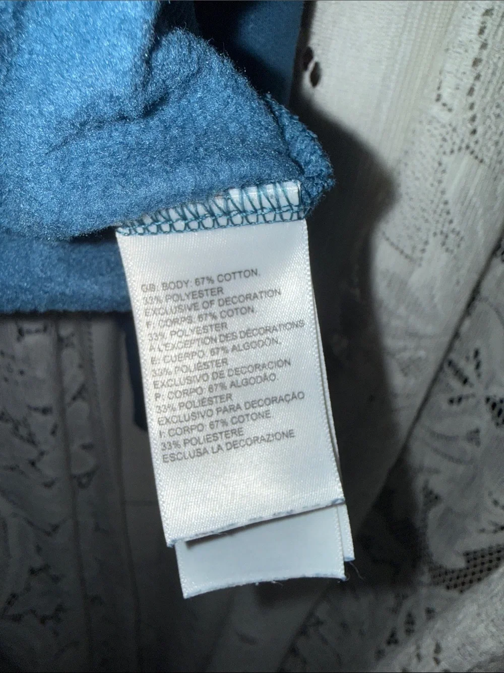 The North Face Blue Hoodie with White Logo